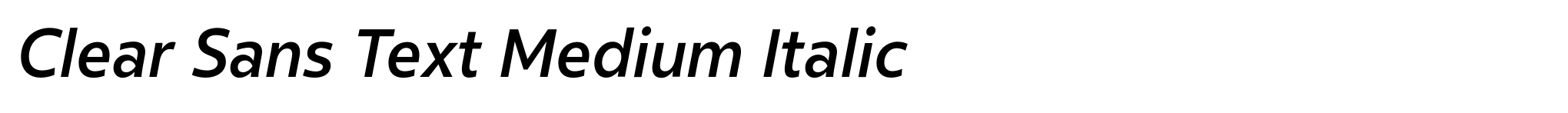 Clear Sans Text Medium Italic image